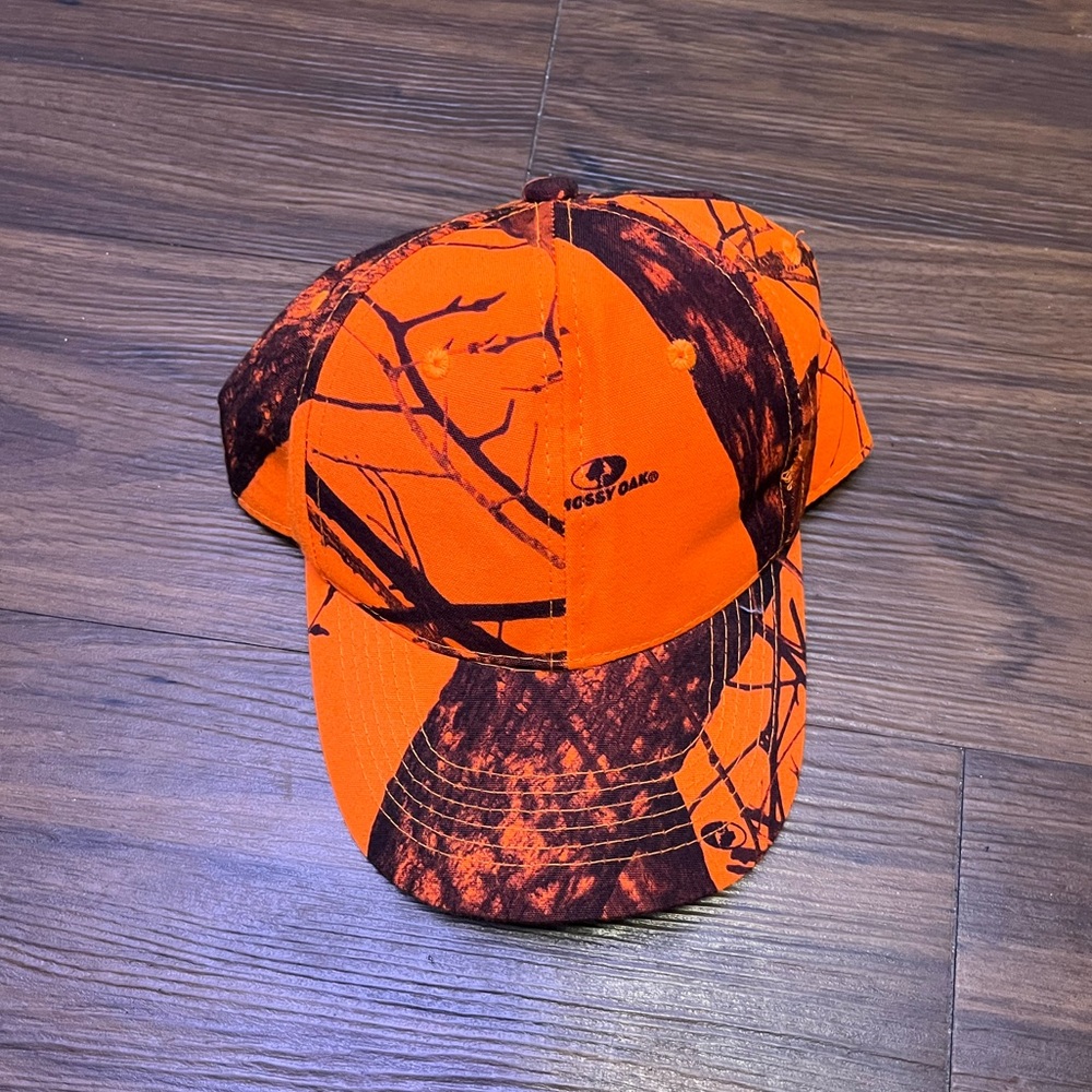 Mossy Oak Blaze Orange Camo Hat